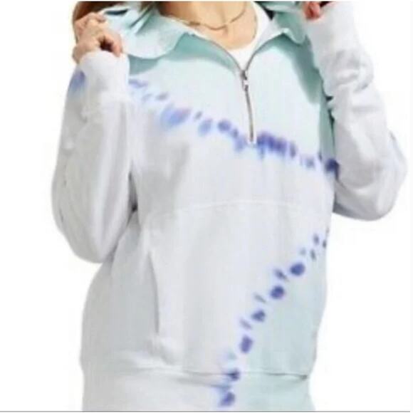 Peloton Quarter Zip Tie Dye Hoodie Sweatshirt size Small - Picture 1 of 6